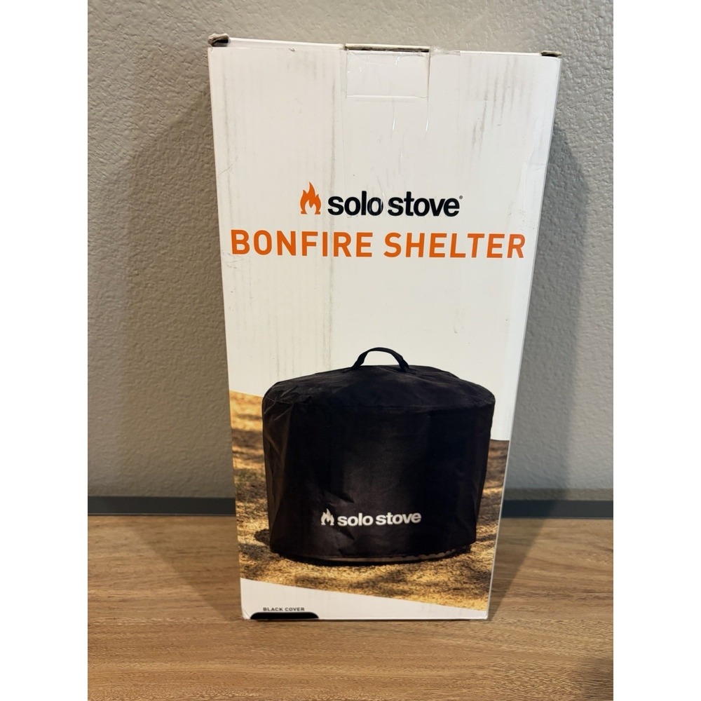 Solo Stove Bonfire Shelter Black Fire Pit Cover Weather Resilient Protector